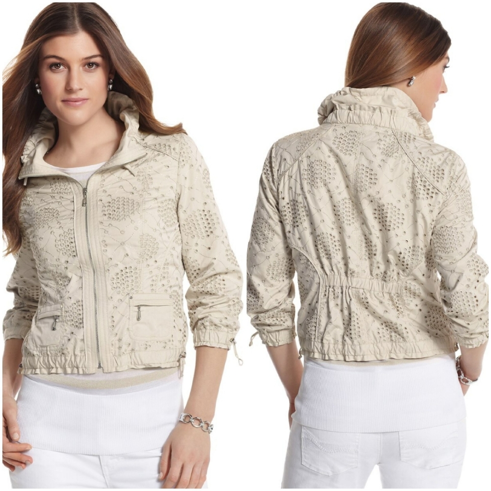 WHBM eyelet zip up jacket - Picture 1 of 9